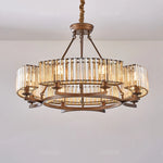 lustre moderne suspension bronze doré ampoules e14 chaines transparentes verticales 105 55cm