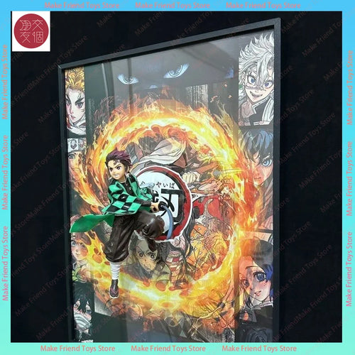 figurine anime dark lugiel épée verte noir blanc led verticale chambre décoration adolescente