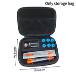 boîtes rangement flacons insuline noir zippées 10grids pratique compacte 3ml 5ml 10ml vials.storage