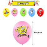 accessoires fête spongebob happy birthday ballons bannières cupcakes toppers anniversaire enfants thèmes cartoon