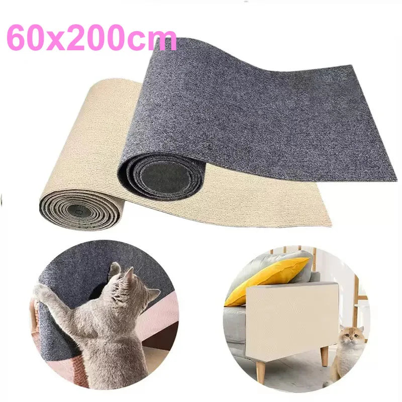 tapis anti griffes chats protection canapé auto adhésif 60x200cm gris beige moderne