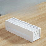 organisateur moderne blanc grille noire réutilisable porte cartes disques durs rangement vertical.storage.box