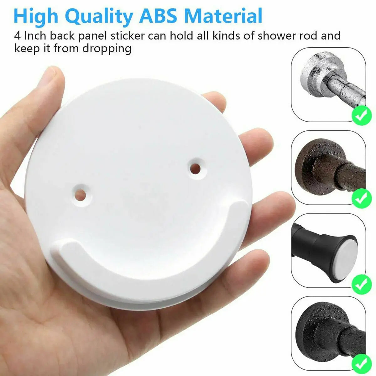 supports tringle douche adhésifs blanc noir lisses modernes pièces stickers vis chevilles