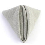 serviettes lin vert olive rose pâle violet clair classiques clips dorés set usage quotidien