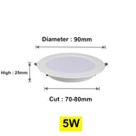 Spot LED moderne 12W 24W 5W blanc 3000K 4000K 6000K clips opacité plastique
