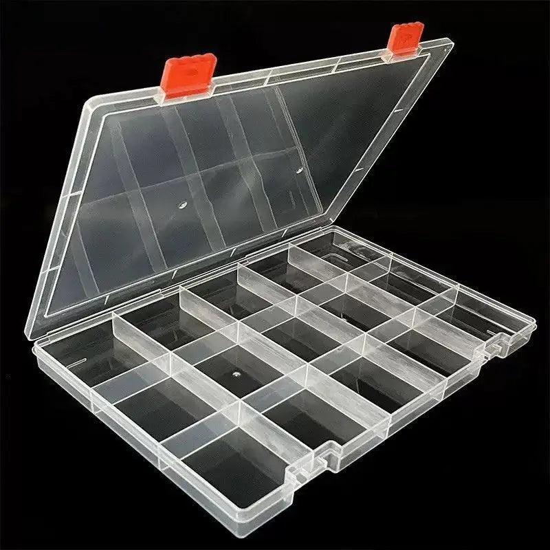 boîtes bijoux transparentes modernes compartiments clips fixation 15 24 36 48 grids rangement pratique