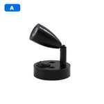 lampe table led 12v noir argent contemporaine réglable interrupteur aluminium mat