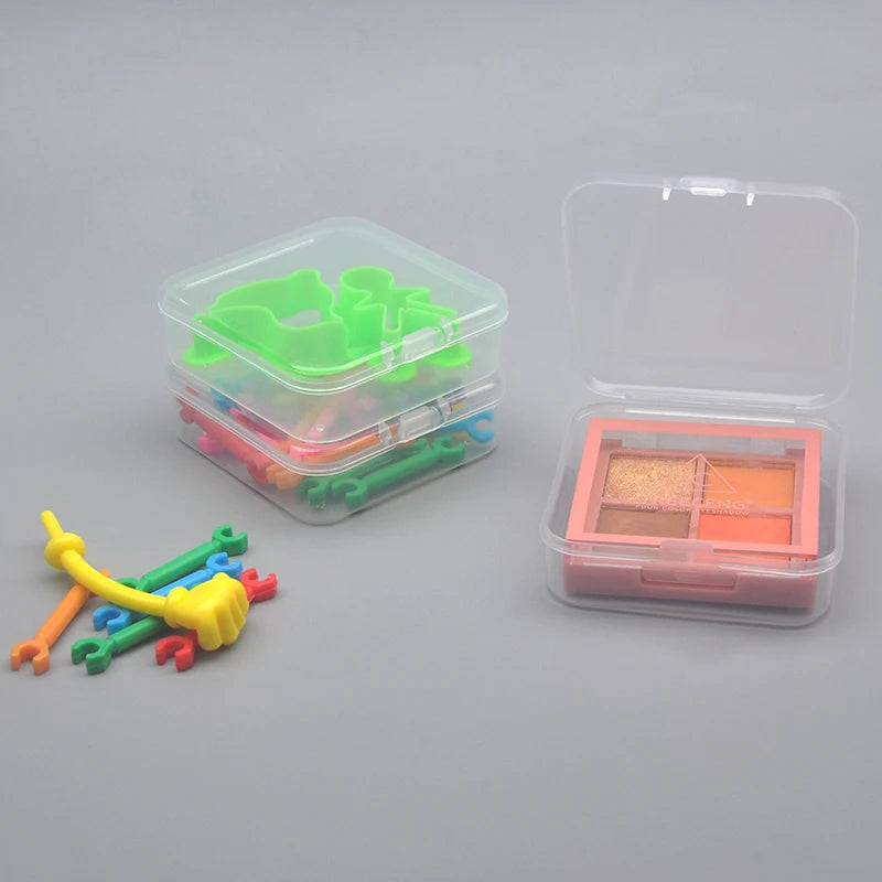 boîtes rangement transparentes poignées modernes petites pièces accessoires boîtes polyvalentes