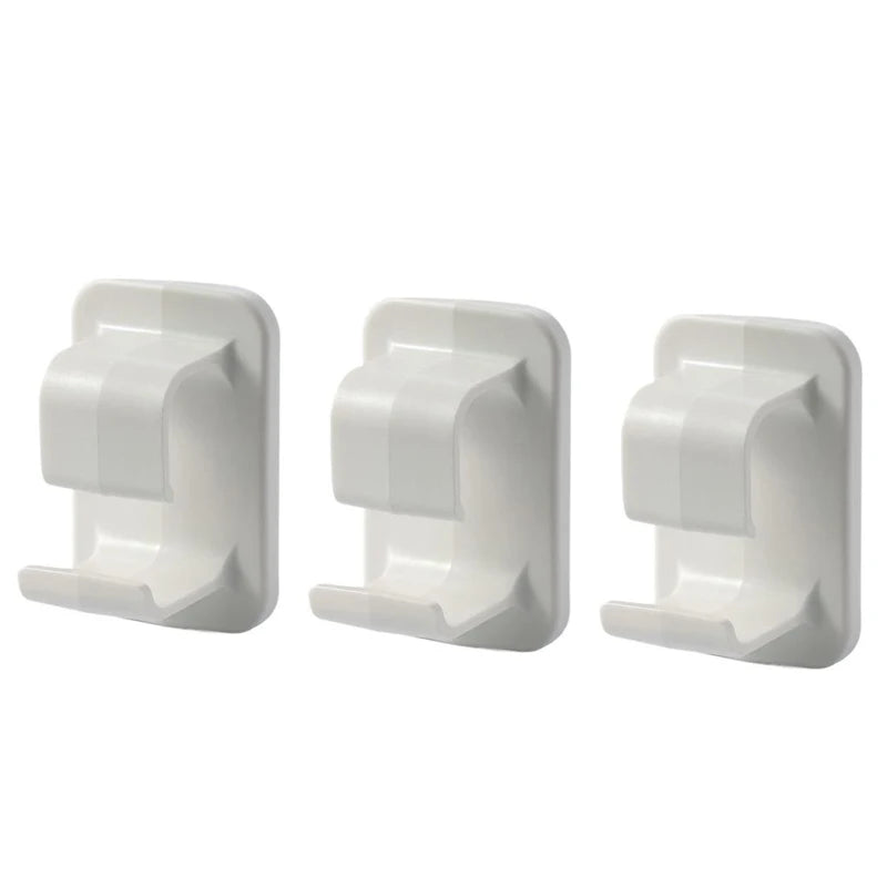 crochets adhésifs muraux blancs support rangement cuisine salle bain planches outils transparents