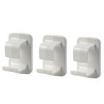 crochets adhésifs muraux blancs support rangement cuisine salle bain planches outils transparents