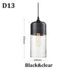 Suspension lumineuse moderne verre translucide câble noir salon chambre