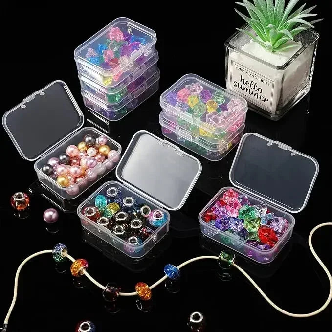 boîtes rangement transparentes modernes réutilisables clips pratique 6.5x4.5cm 20pc 30pc 50pc