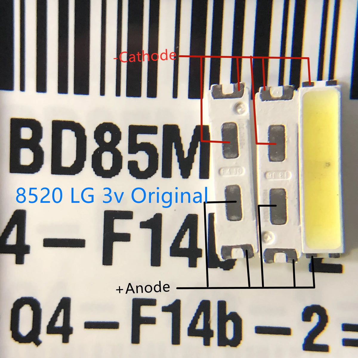 diodes led blanc lot 100 pieces nouvelle rétroéclairage 3v 5w 8520 modernes
