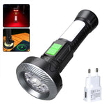 lampe torche rechargeable multifonction noire blanche verte aimant anti dérapante modes éclairage usb campingextérieururgence
