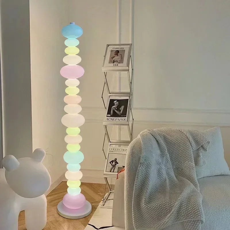 lampe sol moderne multicolore translucence intérieur éclairage décoration chambre enfants led