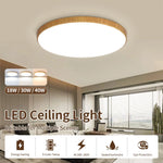 lampe led moderne bois blanc fixée plaque montage câbles