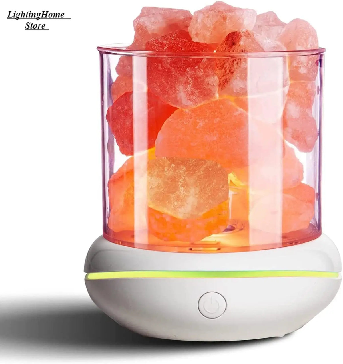 lampe sel himalaya rose moderne veilleuse usb minimaliste atmosphère naturelle granulaire