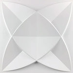 panneau mural moderne blanc triangles géométriques adhésif décoration intérieure relief PVC