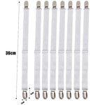 attaches lit clips métalliques couleur noir blanc beige pack 10pcs fixations housse matelas