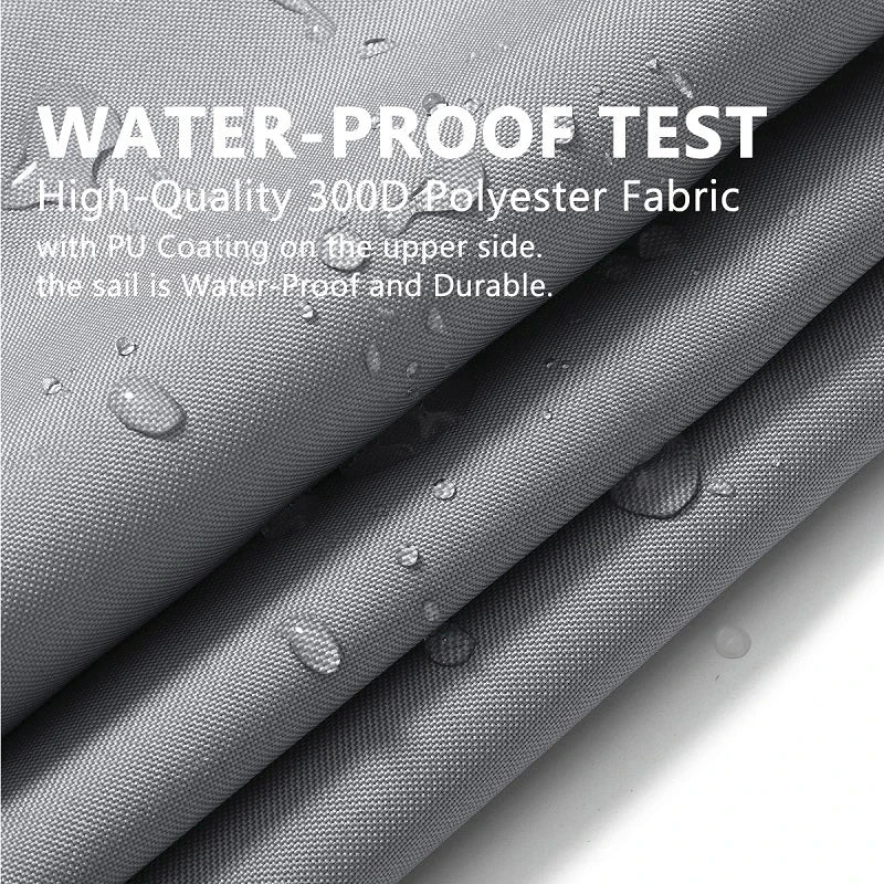 Détail de la matière polyester enduit PU de la voile d'ombrage