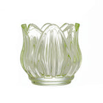 support bougie tulipe moderne rose rouge vert transparentDecoration élégante maison mariage