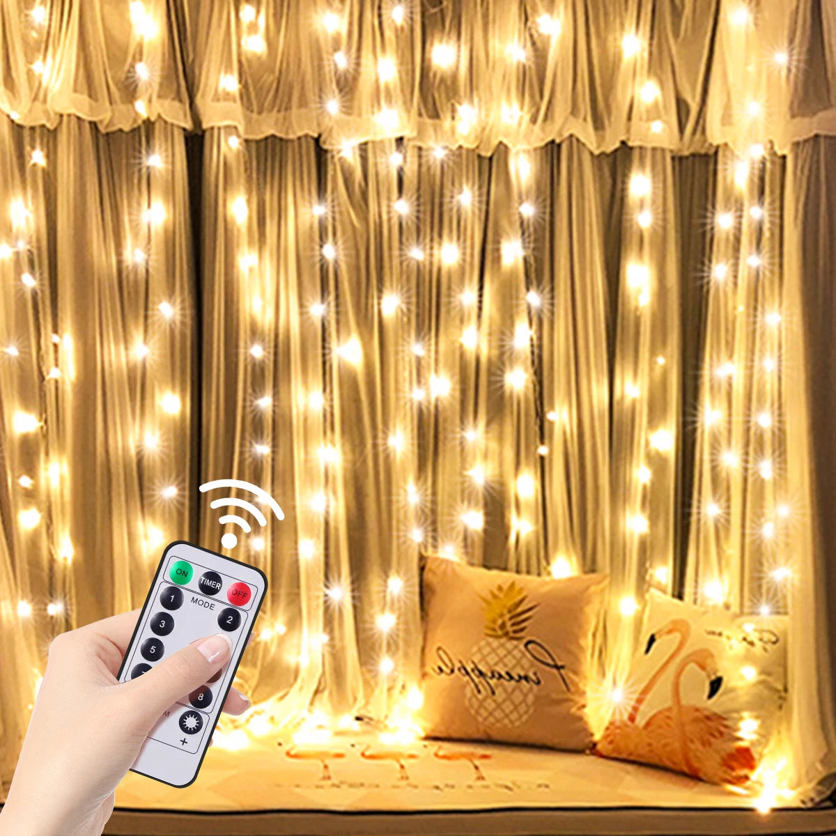 guirlande lumineuse blanc chaud moderne 3m 2m 1m led points lumineux translucide télécommande usb