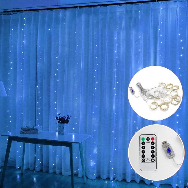 guirlande lumineuse étoiles blanc chaud multicolore télécommande clips événements festifs anniversaires noël