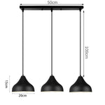 luminaire suspendu conique aluminium blanc noir moderne opaques salon chambre restaurant