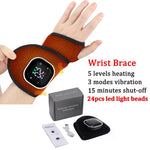 bracelet chauffant massage vibration relaxation affichage numerique controle usb moderne gris orange