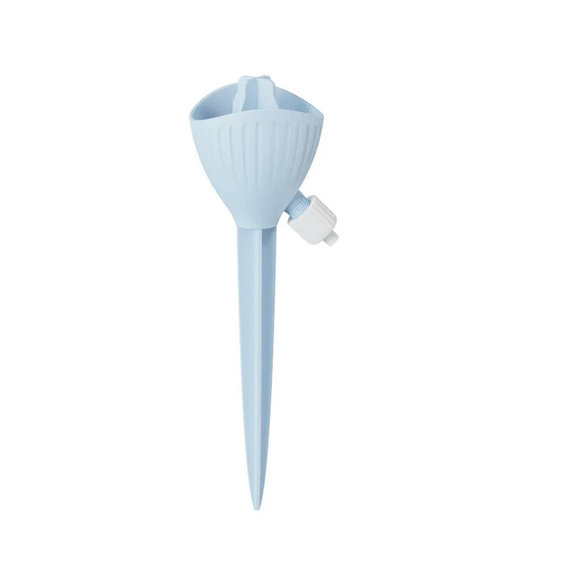 arroseur automatique goutteur lent valve ajustable bouteille universelle moderne bleu clair ridges verticales insertion