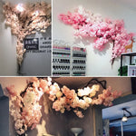 Mur de fleurs de cerisier pour fond de table