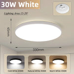 plafonnier led moderne blanc ip65 waterproof éclairage quotidien minimaliste fixations 220v