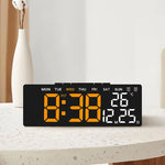 Horloge numérique LED affichage temps jour date température noir blanc vert bleu.orange moderne