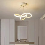 lampe suspendue moderne anneau entrelacés or noir blanc 24cm 30cm