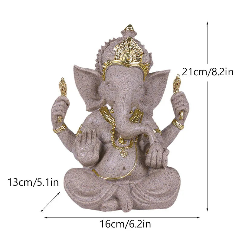 statues religieuses détaillées dorures blanc classique opalescent ornements hindouisme feng shui décoration maison