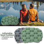 coussin gonflable vert gris tufté confortable valve gonflage imperméable polyester respirant légère portable camping