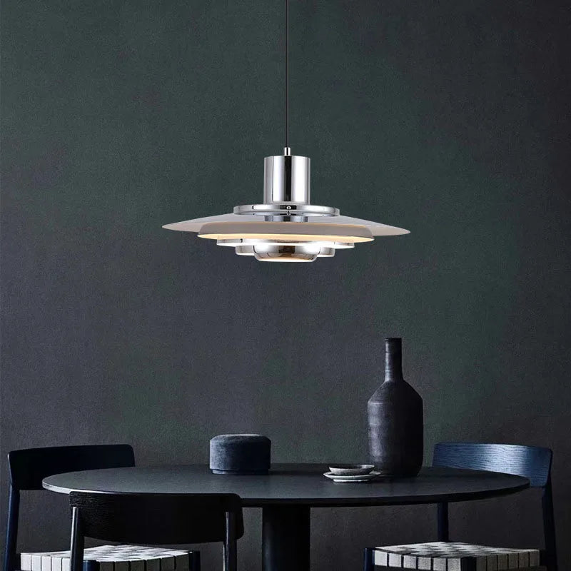 suspension lumineuse pendentif aluminium blanc argenté moderne 6000k 4000k 3000k 90260v e27