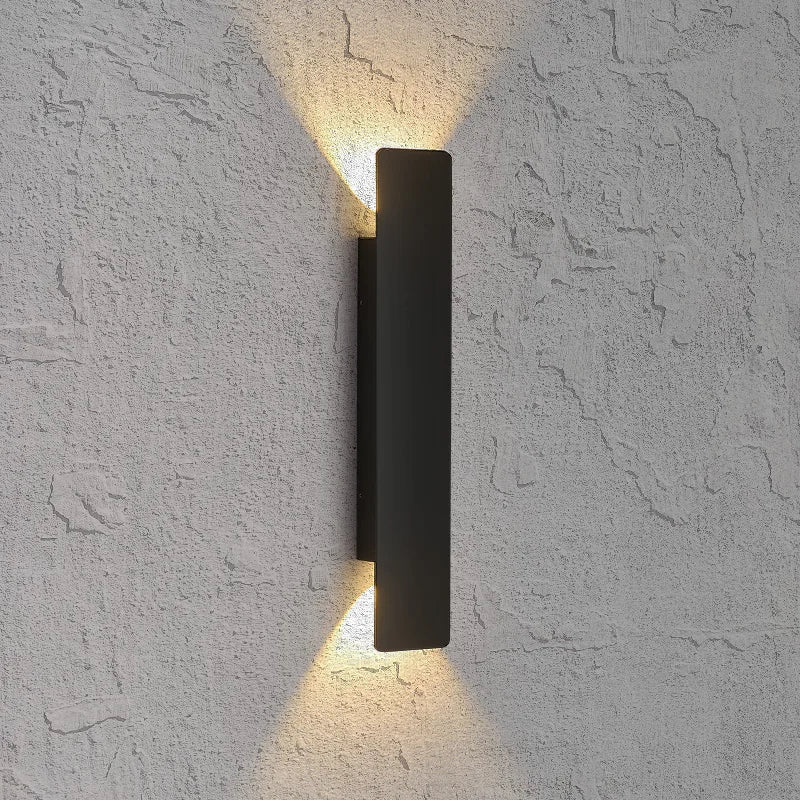 applique murale moderne extérieure led étanche ip65 adhésive noire aluminium grande taille 220v