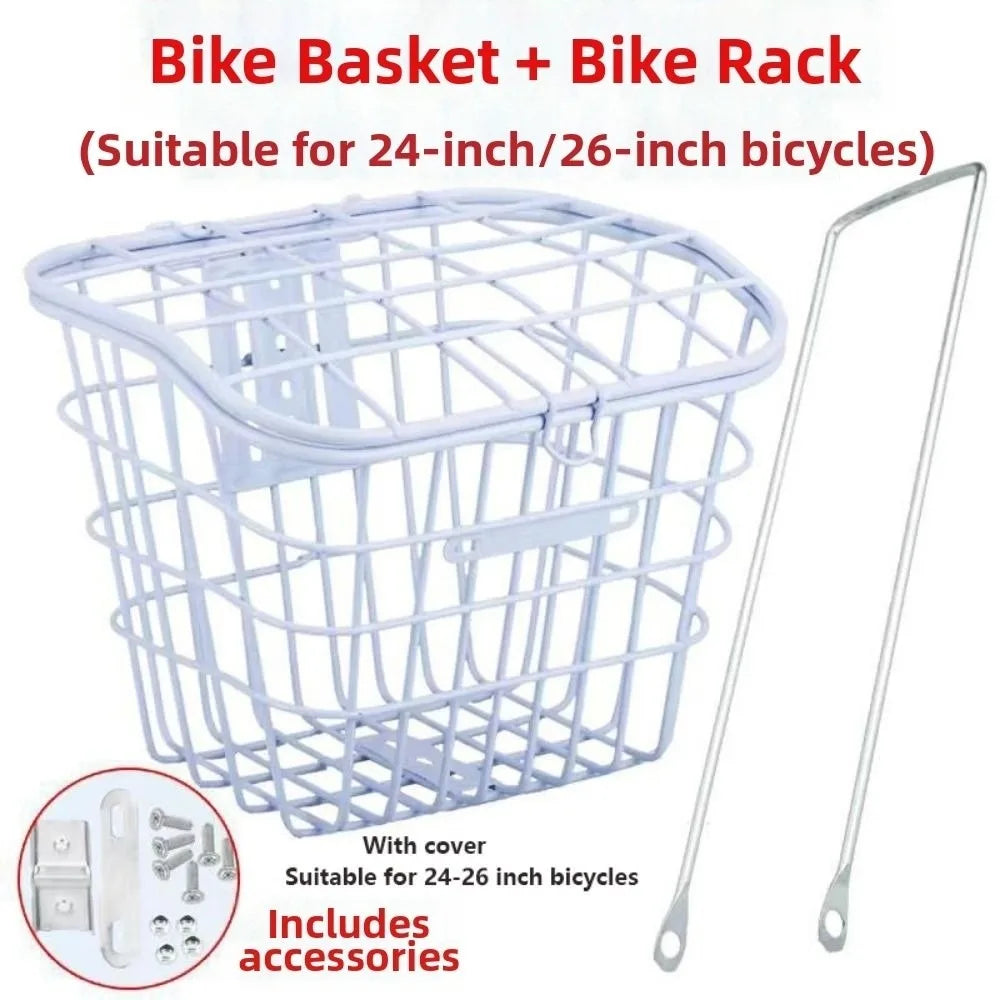 panier vélo noir grille métallique moderne vis fixations sac étanche