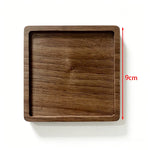 coasters bois naturels respectueux environnement minimaliste bois chêne noyer sets coeurs rectangles
