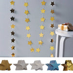 guirlande étoiles or argent blanc festives anniversaire noël mariage décoration chambre enfants métalliques brillantes