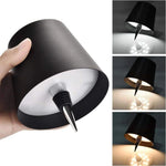 lampe table led rechargeable noir moderne switch tactile tringle fixeDecorationBureauVACANCES