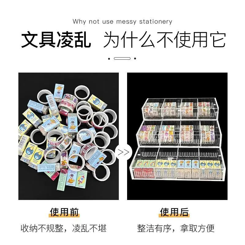 organisateur moderne réutilisable transparent pliable respectueux environnement adhésif articles divers stockage
