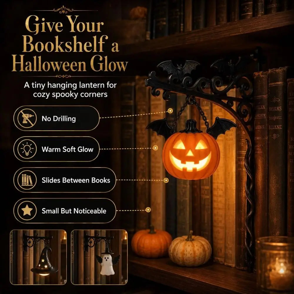 lanterne suspendue gothique halloween chauves souris sorcière clips noire résine souple