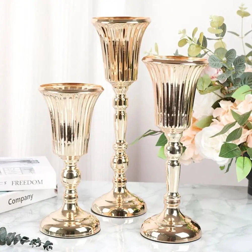 vases or rayures classiques fleurs artificielles différentes couleurs intérieur décoration vintage large petite medium