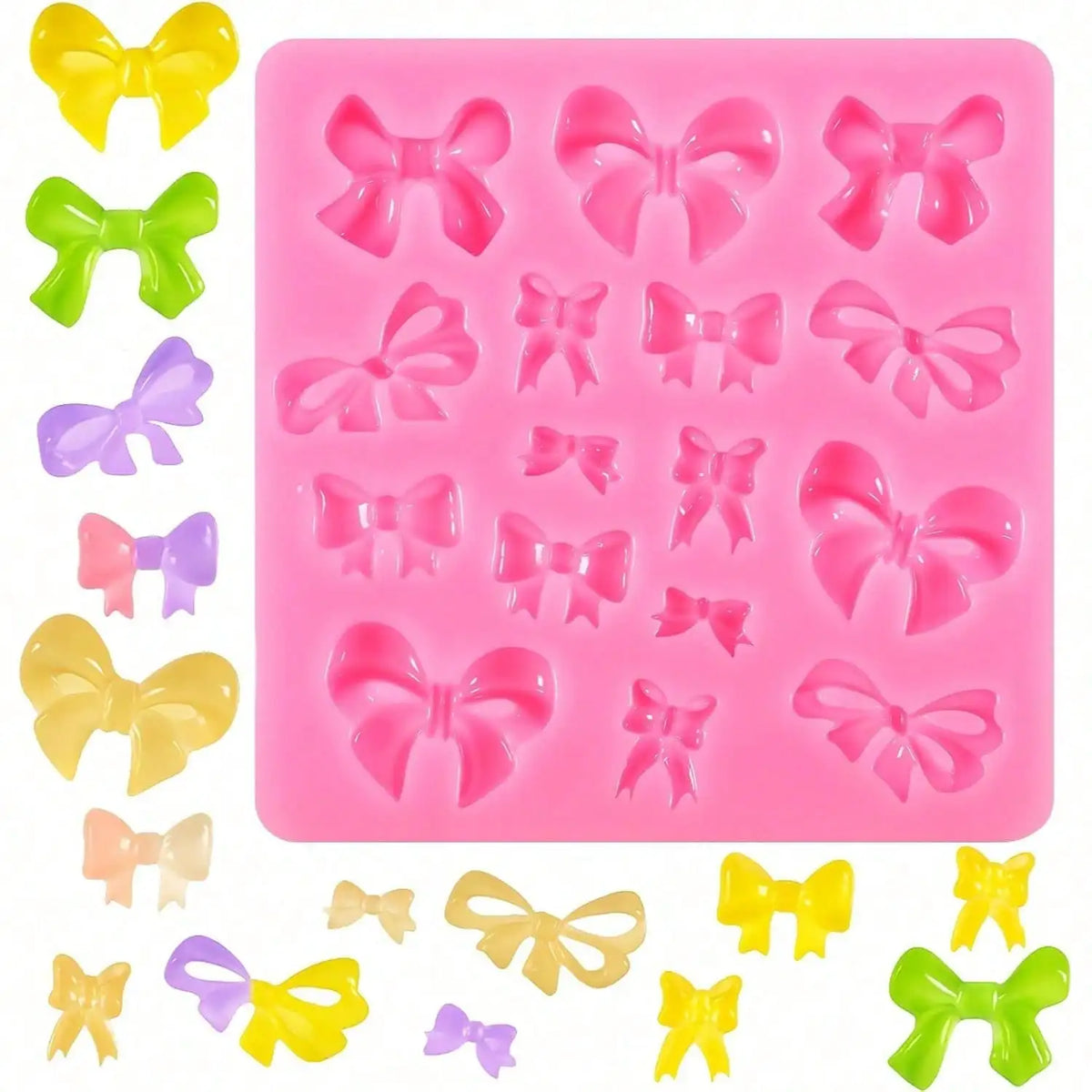 moule silicone nœuds papillon gâteaux cupcakes decoration rose créative cuisine ecofriendly