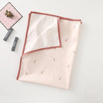 tapis jeu bébé motifs oursons soleil feuilles oursins couleurs blanc rose beige vert jaune