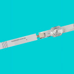 bande lumineuse led blanc rayures noires modernes connecteurs électriques fixations numéros série