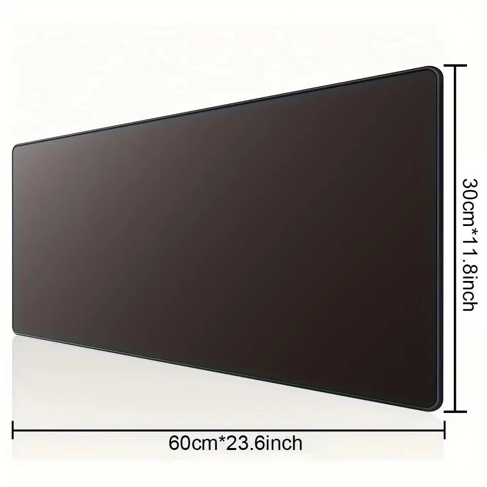 tapis souris noir uni moderne antidérapant caoutchouc adhésif 30x60cm 30x70cm 30x80cm 40x70cm