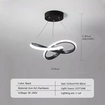 lampe suspendue moderne anneau entrelacés or noir blanc 24cm 30cm